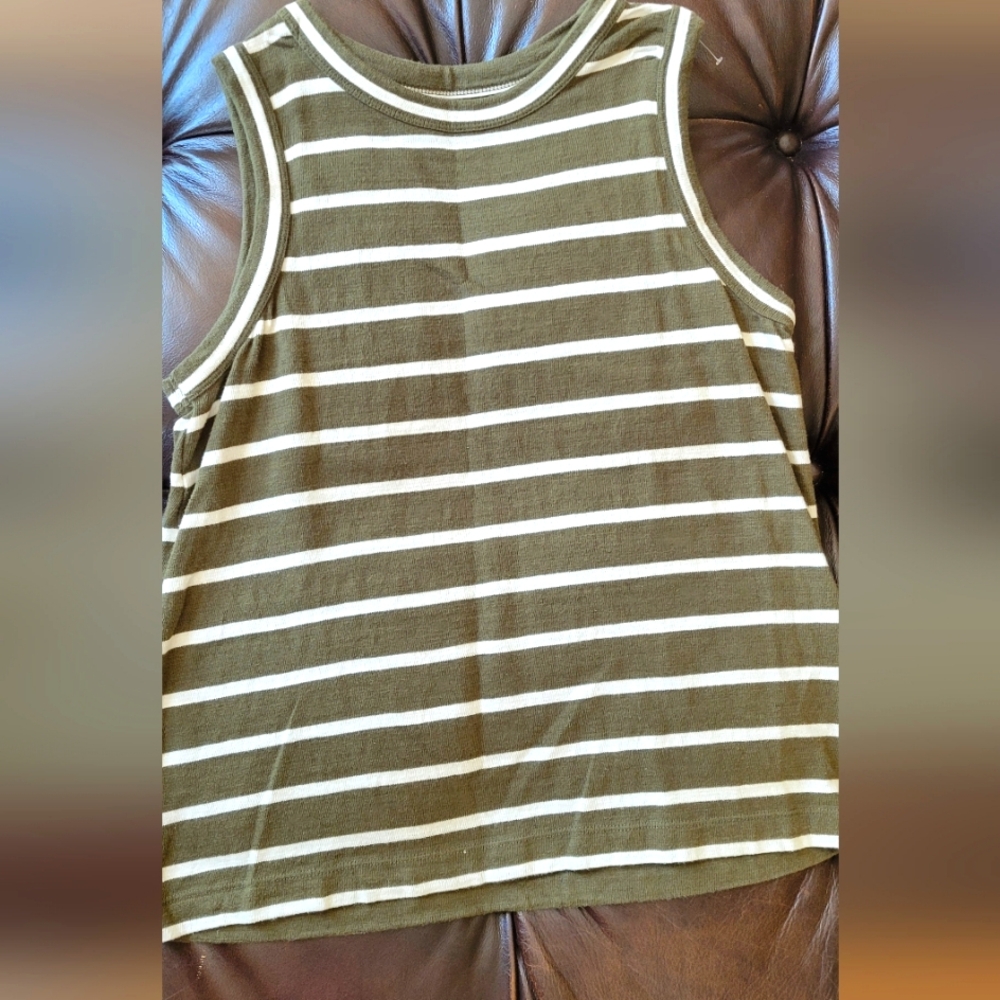 LOFT Knit Tank. Green, size L